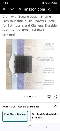 2 Clamping Ring Drain Black-ABS White PVC Pipe Square Top UPC By Noble Company - Picture 18 of 22
