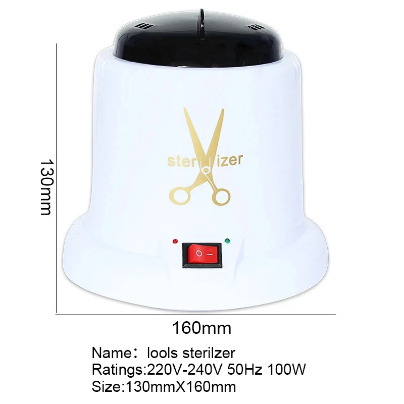 Bandeja esterilizador de alcohol para uñas caja herramienta desinfectante arte en uñas herramienta de metal bola de vidrio Foto 3 de 4