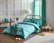 Scion Bedding Mr Fox Teal Duvet Cover, Pillowcase, Cushion, Throw or Curtains