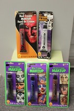 5-SET CREAM MAKEUP White Black Red Blue Brown Halloween Costumes Face Paint NEW