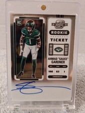 2022 Contenders Optic AHMAD SAUCE GARDNER Rookie Ticket Auto