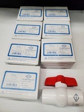 3/4" PVC Compact Ball Valve S1-007W (8 UNITS) Slip Socket