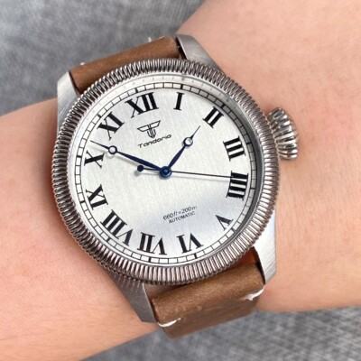 Vintage Tandorio 39mm 20ATM Japan NH35A PT5000 Automatic Pilot Watch for Men