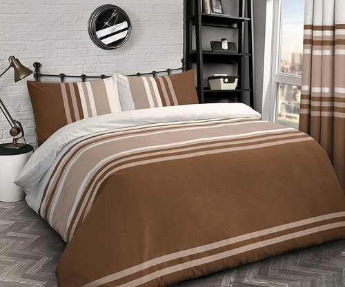 Velosso Tonal Stripe Reversible Quilt Cover Bedding Set { RICH COTTON } - Picture 4 of 4