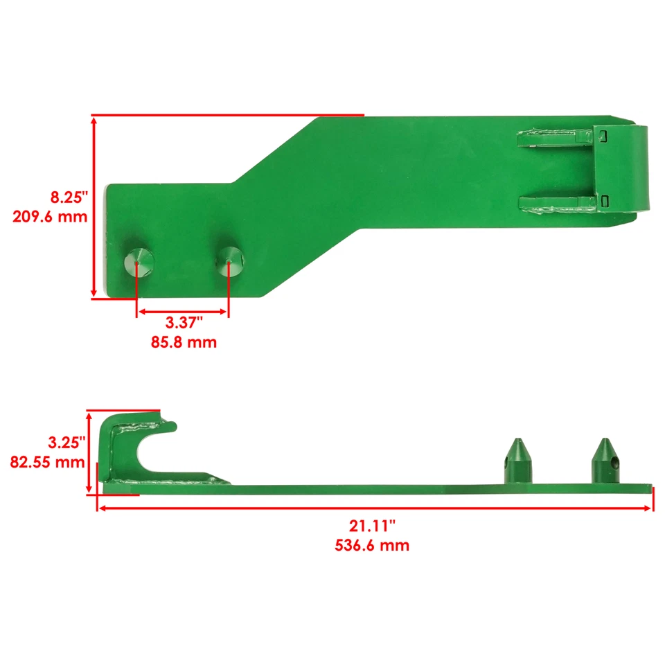Caltric Mounting Brackets For John Deere Tractor Loader Quick Tach Weld On - Image 2 of 4
