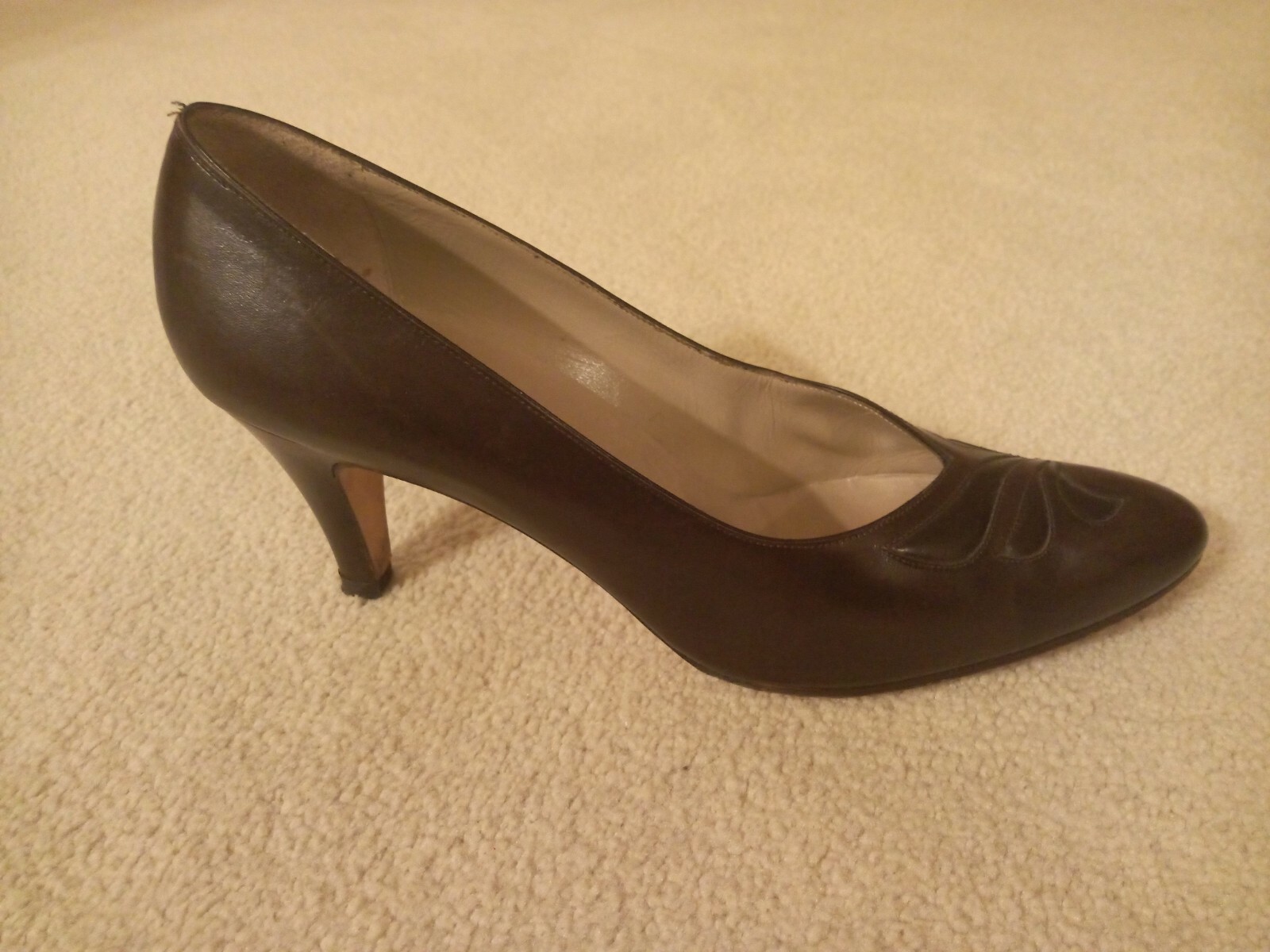 Ferragamo Women's Shoes Brown Leather Womens Pumps Size 9 1/2 AA eBay