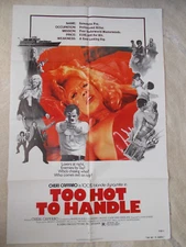 TOO HOT TO HANDLE original CHERI CAFFARO Re-Release 1978 One sheet movie poster