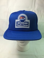 Blue MICHIGAN YOUTH CORP 150 Years Baseball Trucker Hat Cap