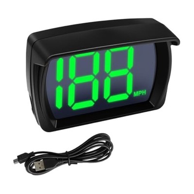 Car HUD GPS Digital Speedometer, Automotive MPH LED Large Font Head Up MP/H