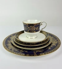 Mikasa China Buckingham Cobalt Blue With Gold Service For 1 -5 PCS #A6-002