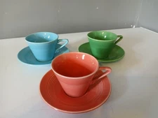 Pick From 3 Homer Laughlin Harlequin  Fiesta Tea  Cup & Saucer 