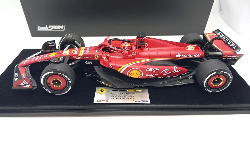 LS18F1060 Looksmart Ferrari SF-24 Charles Leclerc Australian GP 2024 1/18 - Immagine 4 di 4