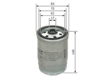 BOSCH Kraftstofffilter F 026 402 043 Anschraubfilter für SAAB D79 YS3E E79 YS3F