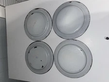 Vintage Ker Sweden Enameled Plates 22cm (Set Of 4)