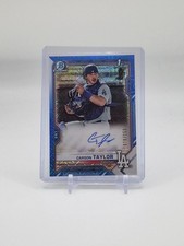 2021 Bowman Chrome Carson Taylor Blue Mojo Refractor Auto /150 Mariners 1st Rc