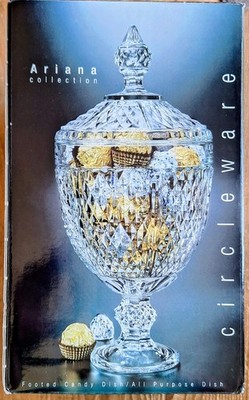 Vintage Ariana Collection Footed Candy Dish NIB Made In Turkey.  Brand new