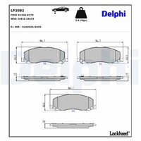 Bremsbelagsatz Scheibenbremse Delphi LP2082 FüR Insignia Opel G09 Saab Sports