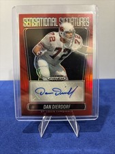 2025 Panini Prizm Black Dan Dierdorf Sensational Signatures Red /99 Auto PB2