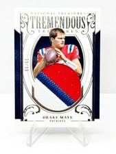 2025 Panini National Treasures - Tremendous Treasures Drake Maye Patch /99