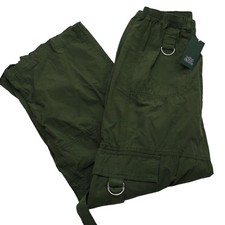 Wild Fable XS Dark Green Cargo Pants Elastic Waist Utility D-Ring Pockets