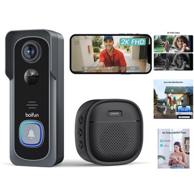 Smart Wireless Doorbell Camera | 166° View, Two-Way Audio & Long Battery Life