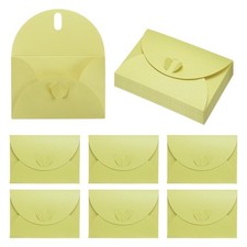 4.1x2.8 Inch Mini Card Envelopes, 20Pcs Cute Cards with Heart Clasp, Light Green