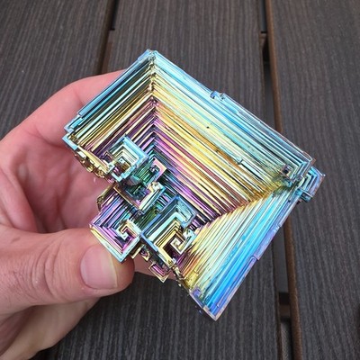 XL Rainbow Bismuth Crystal | EXACT ITEM SHOWN | Masterpiece Quality |  USA Grown