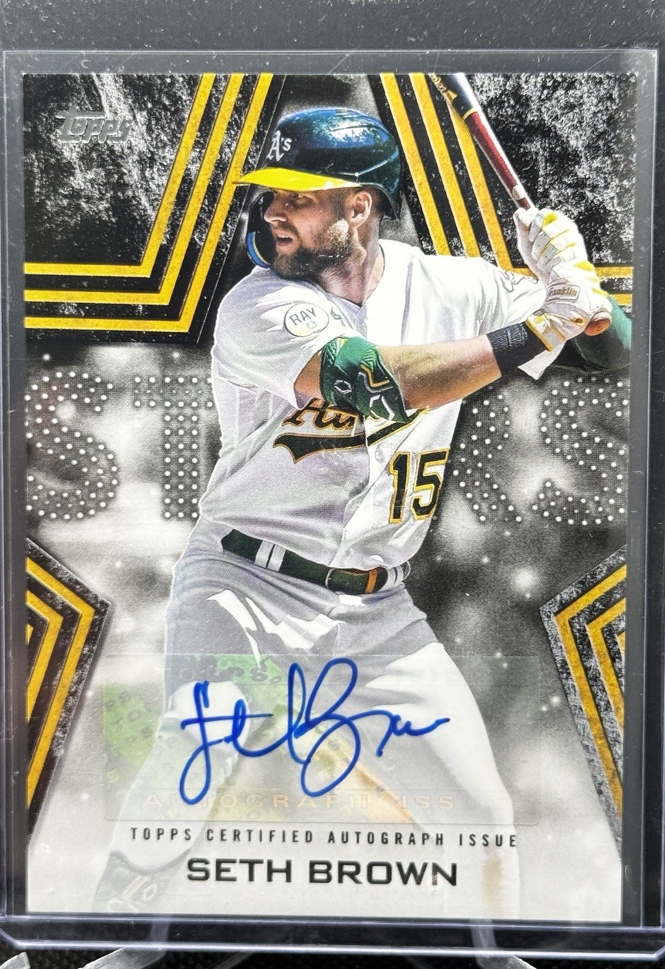 SETH BROWN - 2023 TOPPS STARS BLACK AUTO SP /199 YANKEES ATHLETICS