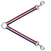 Dog Leash Splitter Americana Star Stripes Red/White/Blue (Us Import)