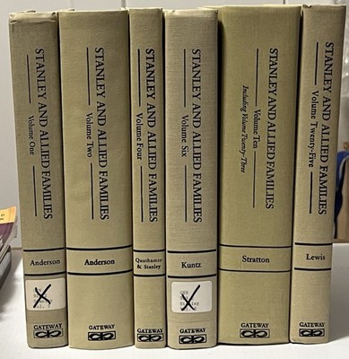 Stanley & Allied Families Vol 1 2 4 6 10 25 Descendants Thomas Stanley Genealogy