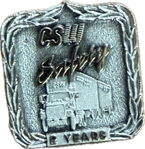 Con-way  CSW Trucking Safety Pin and Patch Original Box Conway