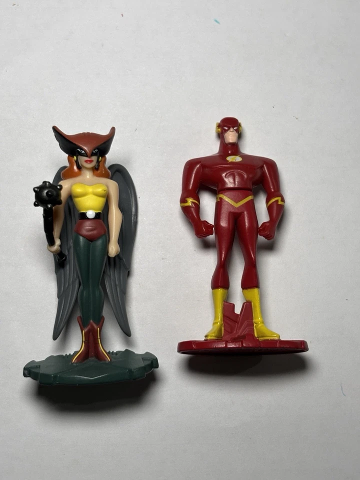 Figura Mattel 2004 DC Universe Justice League Unlimited 2” Hawkgirl & The Flash Foto 2 de 4