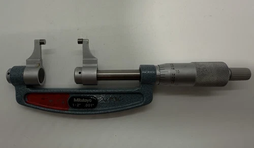 143-122 Mitutoyo Caliper Type Micrometer 1-2". **Pre-Owned**