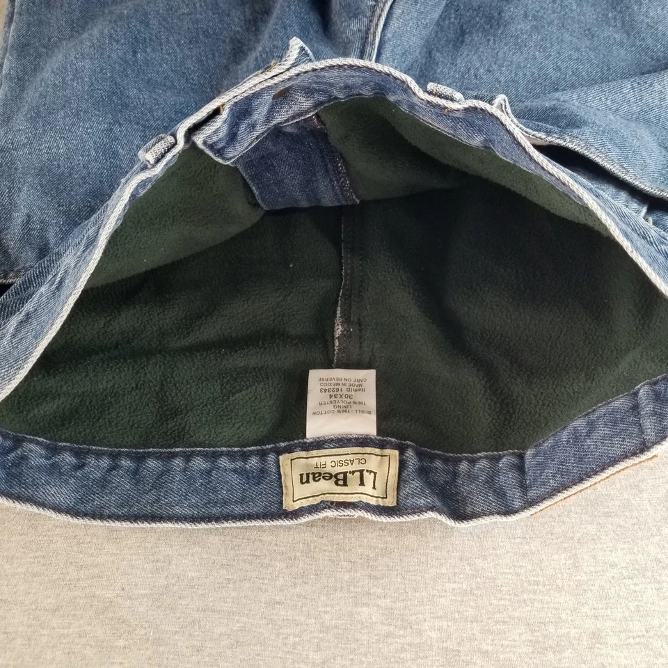 Jean L.L Bean para hombre talla 30x34 de colección forrado de vellón ajuste clásico MedWash Normcore duradero Foto 4 de 4