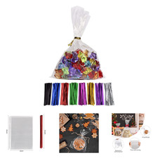 Clear Gift Wrap Cellophane Bags 10x6 Inches 1.4 Mil Food Safe Treat Bags with