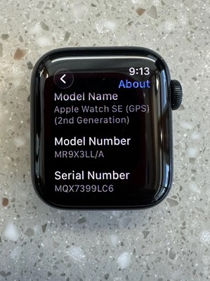 Apple Watch SE 2nd Gen GPS 40mm Midnight Aluminum Case Sport Band 
