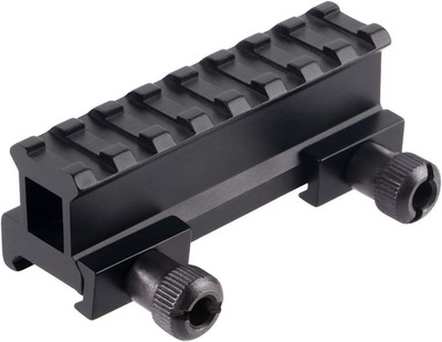 Picatinny Rail Riser Mount 8 Slots, 1.18 Inch High, Aluminum Alloy Scope Riser B