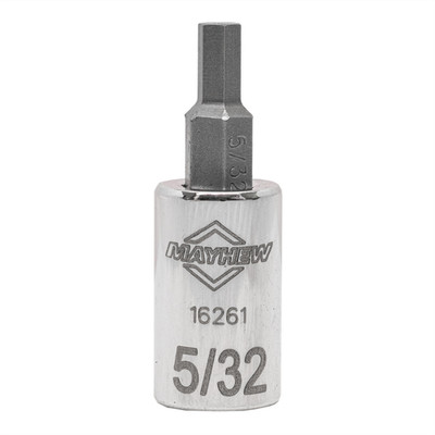 Mayhew Mayhew 5/32-Inch SAE Hex Short Insert Socket Bit, 1/4-Inch Drive