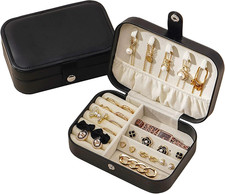 Travel Jewelry Box,Jewelry Travel Case, Small Jewelry Box,2 Layer Travel Jewl...