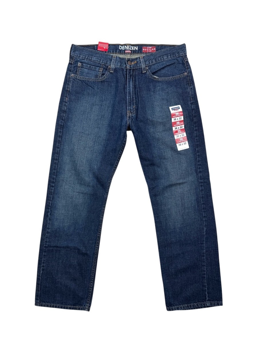 NWT Denizen Levis 208 Regular Taper Fit Denim Blue Jeans Size 36