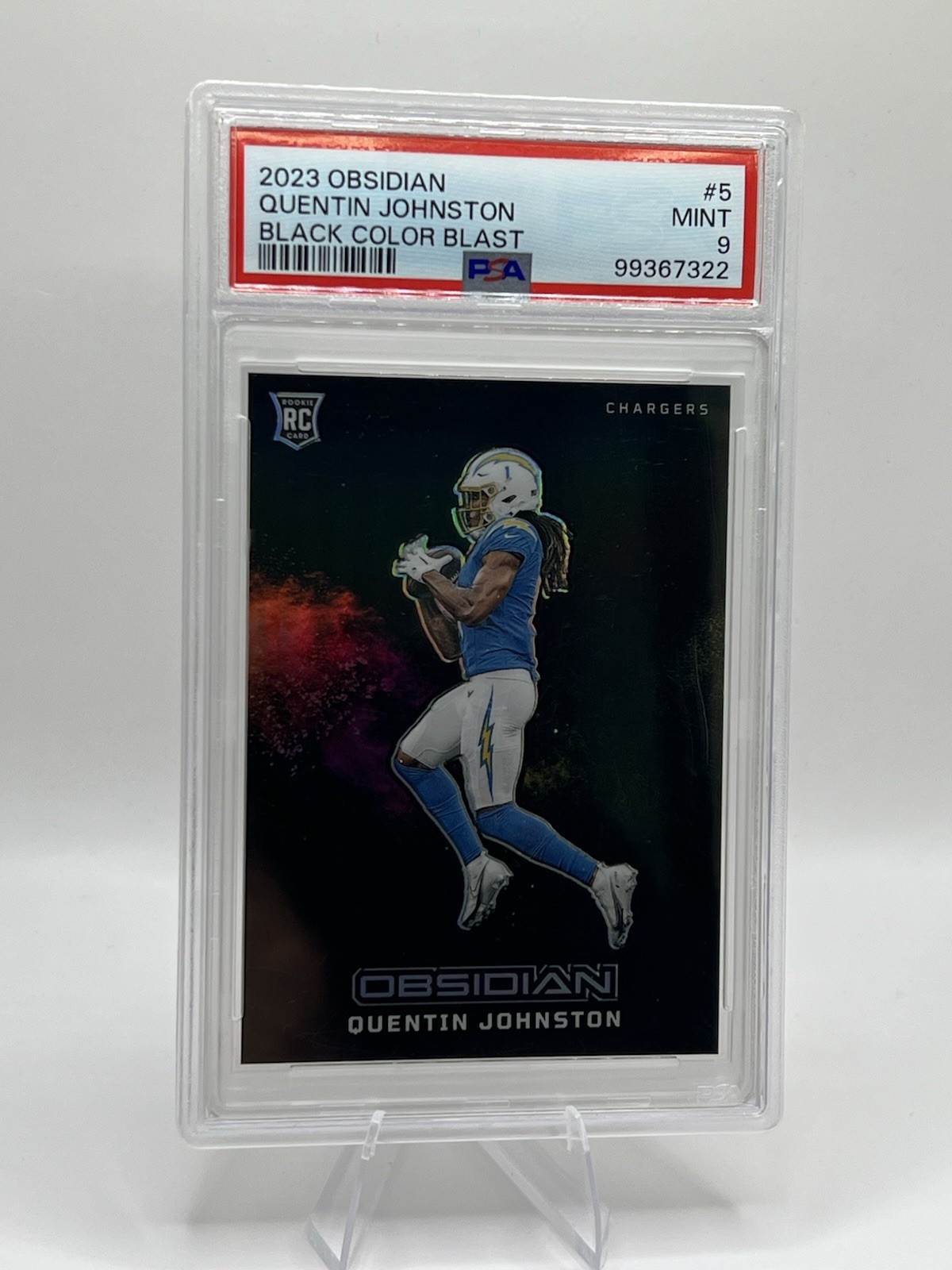 Quentin Johnston Panini Obsidian Black Color Blast #5 Base