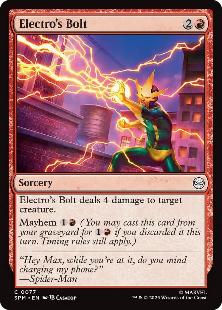 Electro's Bolt Foil Marvel's Spider-Man LP MTG