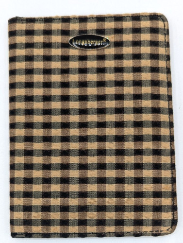Longaberger Homestead Gingham Fabric Passport ID Travel Document Holder