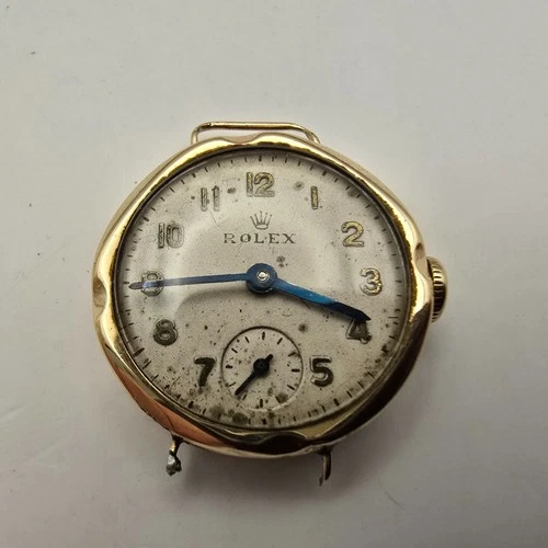 ROLEX 9CT YELLOW GOLD LADIES WATCH SWISS VINTAGE 15J MANUAL WITH SMALL SECOND.