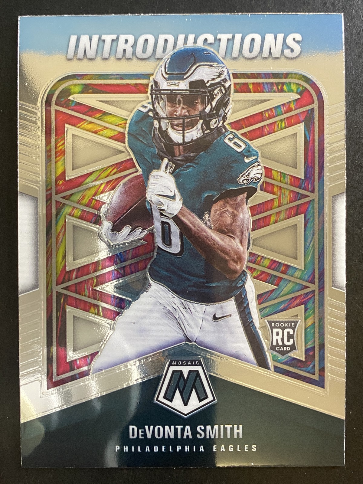 DeVonta Smith 2021 Panini Mosaic Football Introductions Philadelphia Eagles #I-6