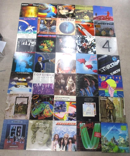 Lot (35) 1970s/80s Rock,Prog,Psych 12" Records Zeppelin,Hendrix,Rush,Doors,Queen