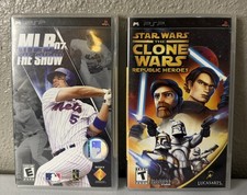 (PSP) Star Wars the Clone Wars Republic Heroes/ MLB 07: The Show - CIB/Tested 