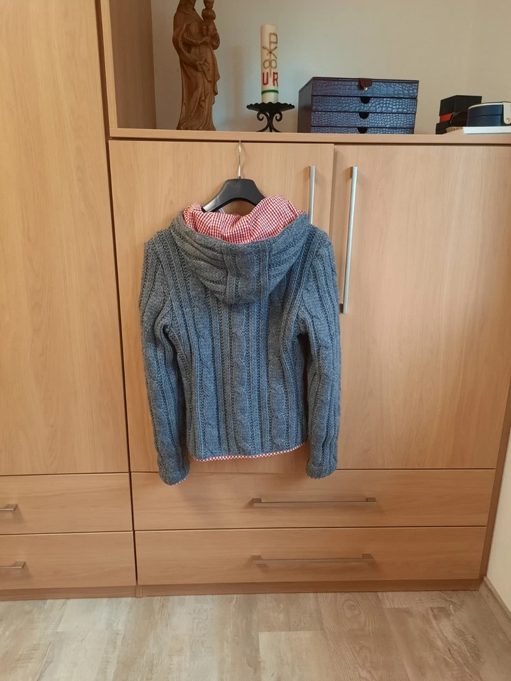 Trachtenjacke für Damen von Almgwand, Outdoorjacke Gr. 36, antharazit mit Kapuze - Bild 2 von 3