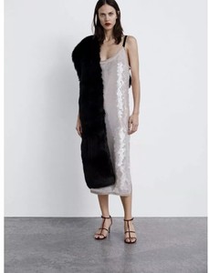 zara sequin midi dress