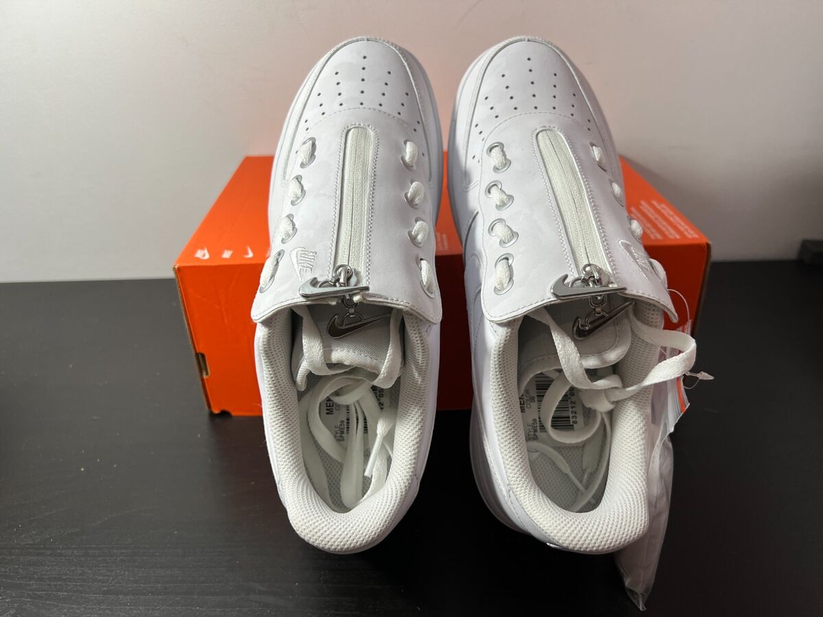 Nike Air Force 1 07 Shroud AF1 White Lace-In Zipper Men's Size 9